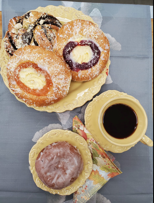 Image of pastries and a cup of coffee